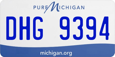 MI license plate DHG9394
