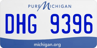 MI license plate DHG9396
