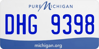 MI license plate DHG9398