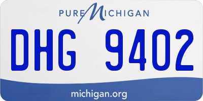 MI license plate DHG9402