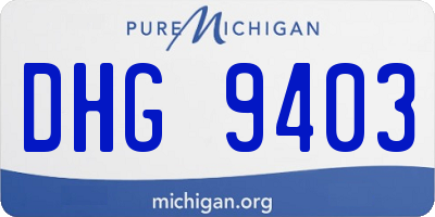 MI license plate DHG9403