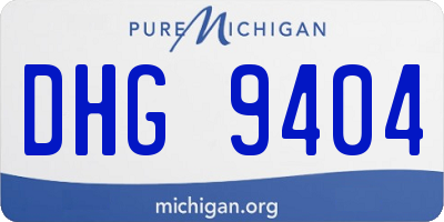 MI license plate DHG9404