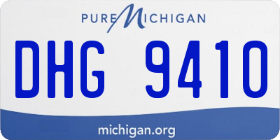 MI license plate DHG9410