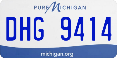 MI license plate DHG9414