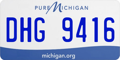 MI license plate DHG9416