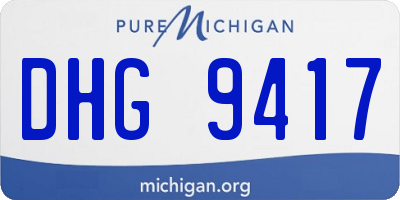 MI license plate DHG9417