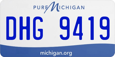 MI license plate DHG9419