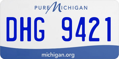 MI license plate DHG9421