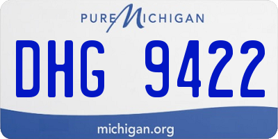 MI license plate DHG9422