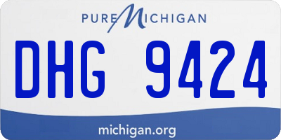 MI license plate DHG9424