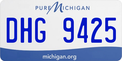 MI license plate DHG9425