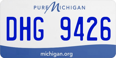 MI license plate DHG9426