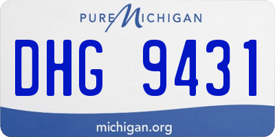 MI license plate DHG9431
