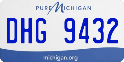 MI license plate DHG9432