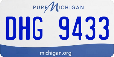 MI license plate DHG9433