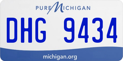 MI license plate DHG9434
