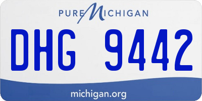 MI license plate DHG9442