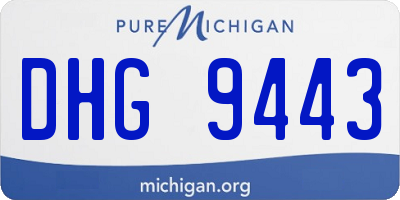 MI license plate DHG9443