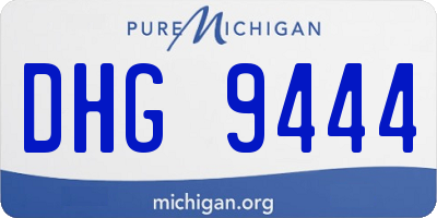 MI license plate DHG9444