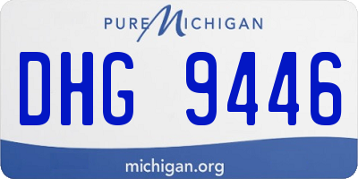 MI license plate DHG9446