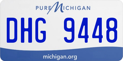 MI license plate DHG9448