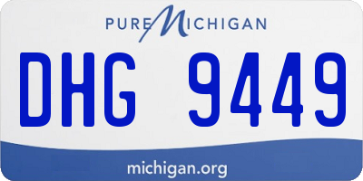 MI license plate DHG9449