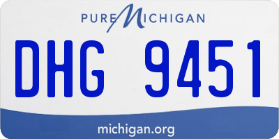 MI license plate DHG9451