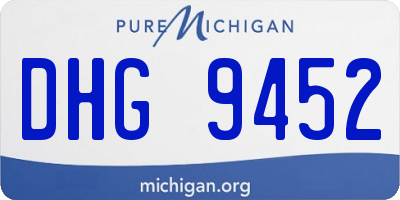 MI license plate DHG9452