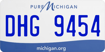 MI license plate DHG9454