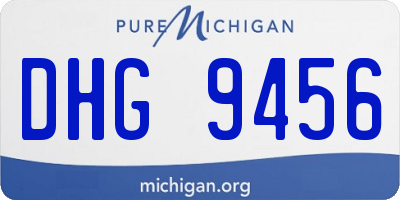MI license plate DHG9456
