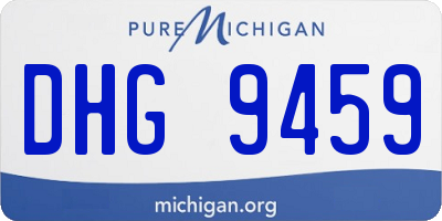 MI license plate DHG9459