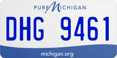 MI license plate DHG9461