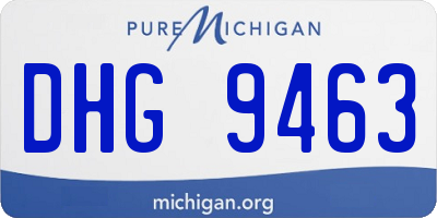 MI license plate DHG9463
