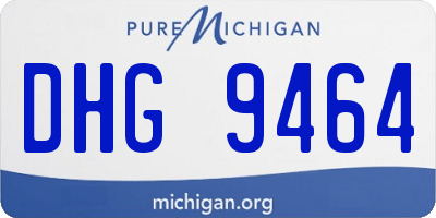 MI license plate DHG9464