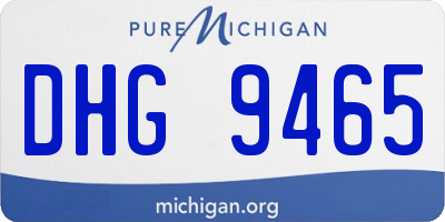 MI license plate DHG9465