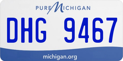 MI license plate DHG9467