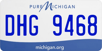 MI license plate DHG9468
