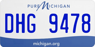 MI license plate DHG9478