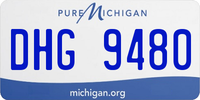 MI license plate DHG9480