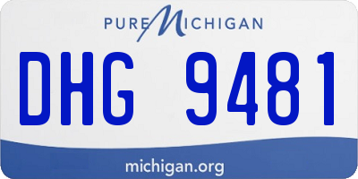 MI license plate DHG9481