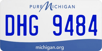 MI license plate DHG9484