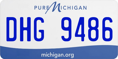 MI license plate DHG9486