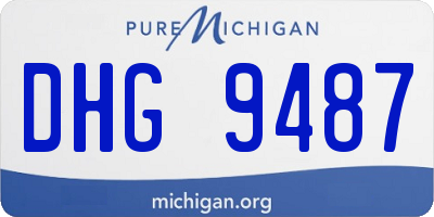 MI license plate DHG9487