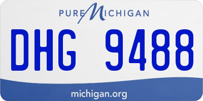 MI license plate DHG9488