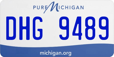 MI license plate DHG9489