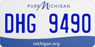 MI license plate DHG9490