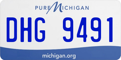 MI license plate DHG9491