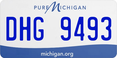 MI license plate DHG9493