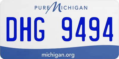 MI license plate DHG9494
