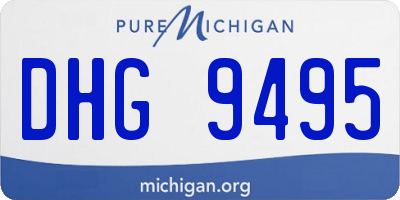 MI license plate DHG9495